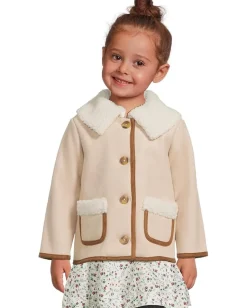 Janie and Jack Clothing<Bonded Sherpa Coat (Infant) Khaki