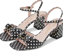 Kate Spade New York Bowdie Block Heel Sandal Black/Cream Outlet