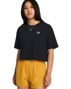 Women Under Armour Boxy Crop Logo Short Sleeve T Shirt