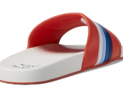 Shoes|Shoes|Janie and Jack Boys Stripe Pool Slide (Toddler/Little Kid/Big Kid) Red