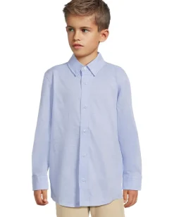 Johnston & Murphy Kids Clothing<Boys Xc Flex Stretch Long-sleeve Shirt (Big Kid) Blue
