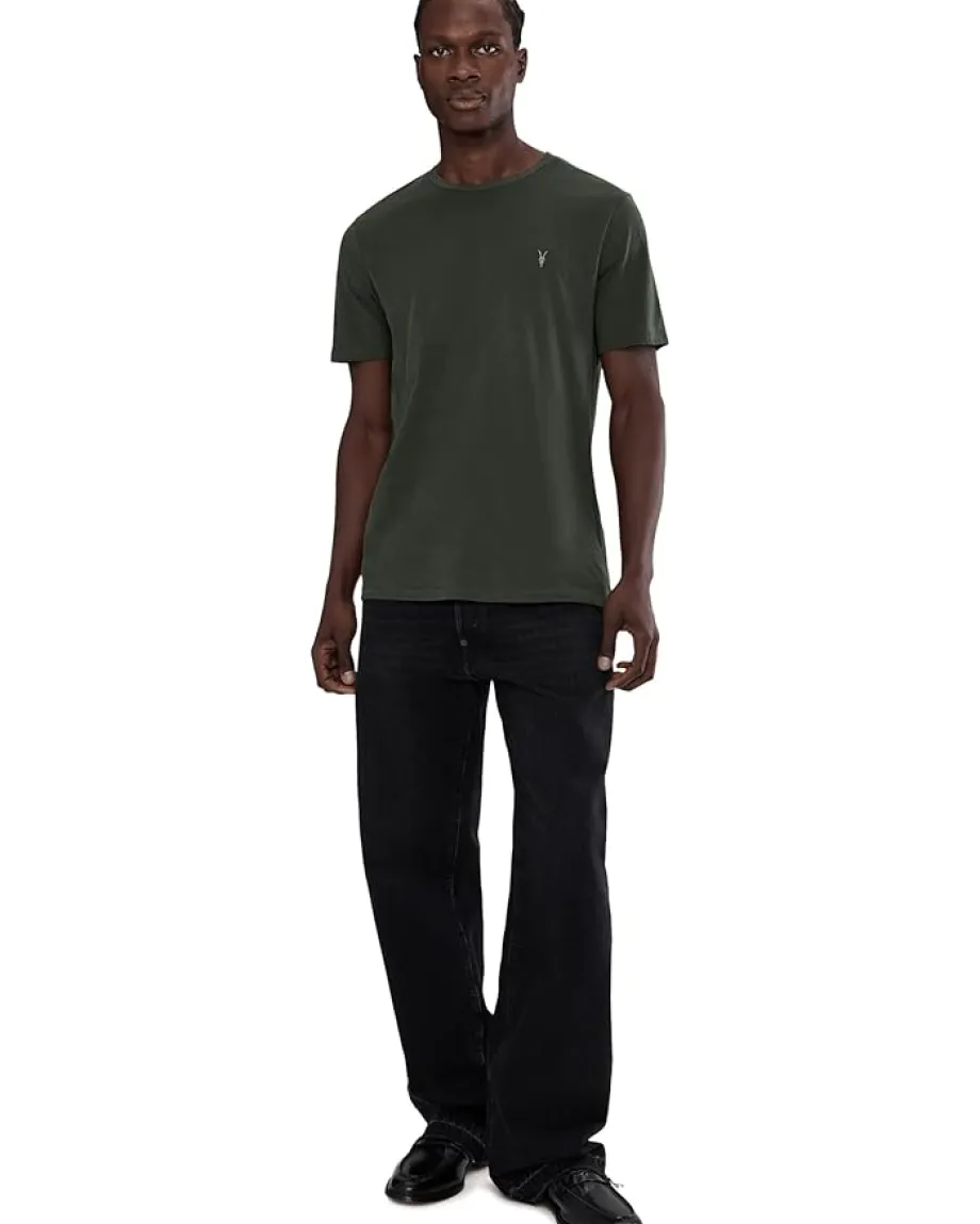 Activewear|T-Shirts|AllSaints Brace Short Sleeve Crew Duffel Green