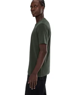 Activewear|T-Shirts|AllSaints Brace Short Sleeve Crew Duffel Green