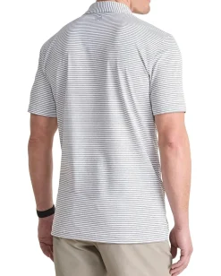Vineyard Vines Bradley Stripe Sankaty Polo White/Gray Harbor Tejeda