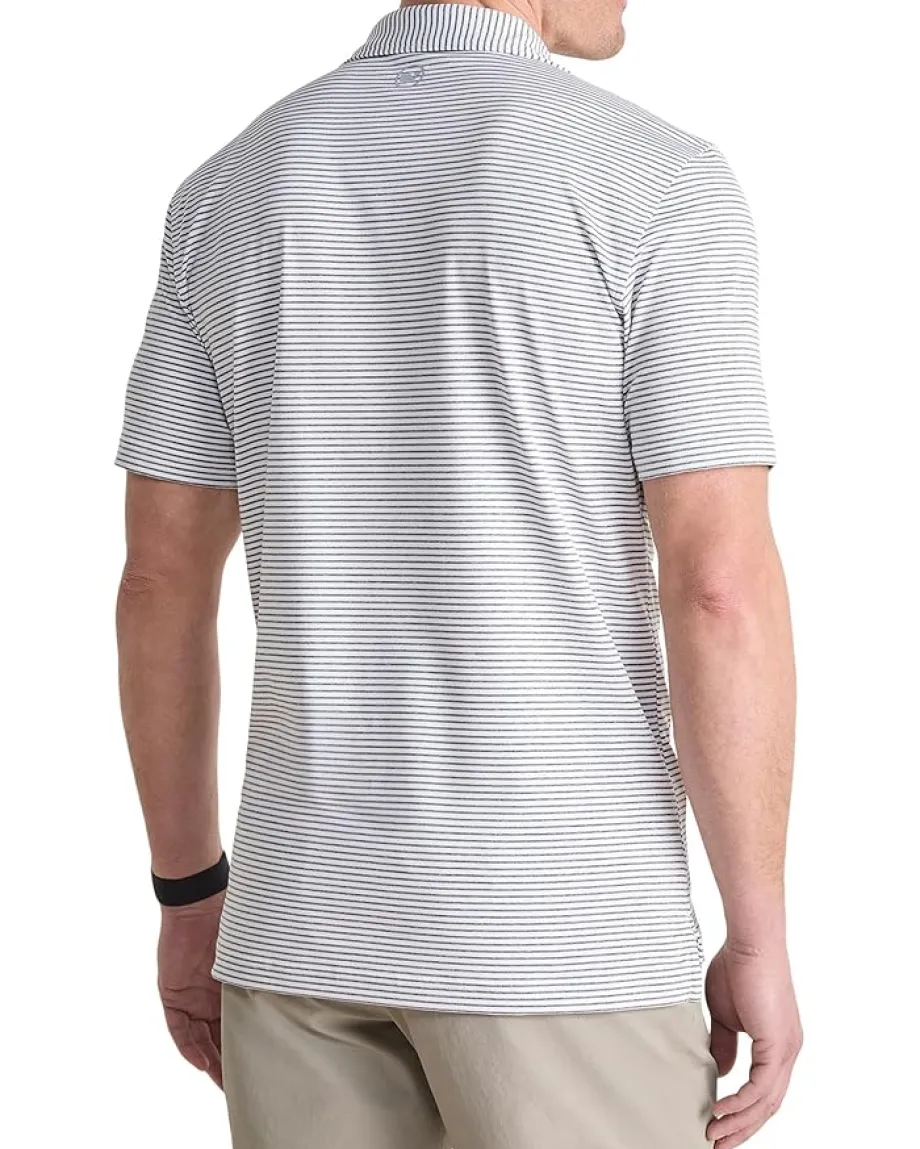 Vineyard Vines Bradley Stripe Sankaty Polo White/Gray Harbor Tejeda