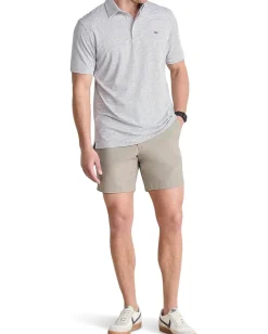 Vineyard Vines Bradley Stripe Sankaty Polo White/Gray Harbor Tejeda