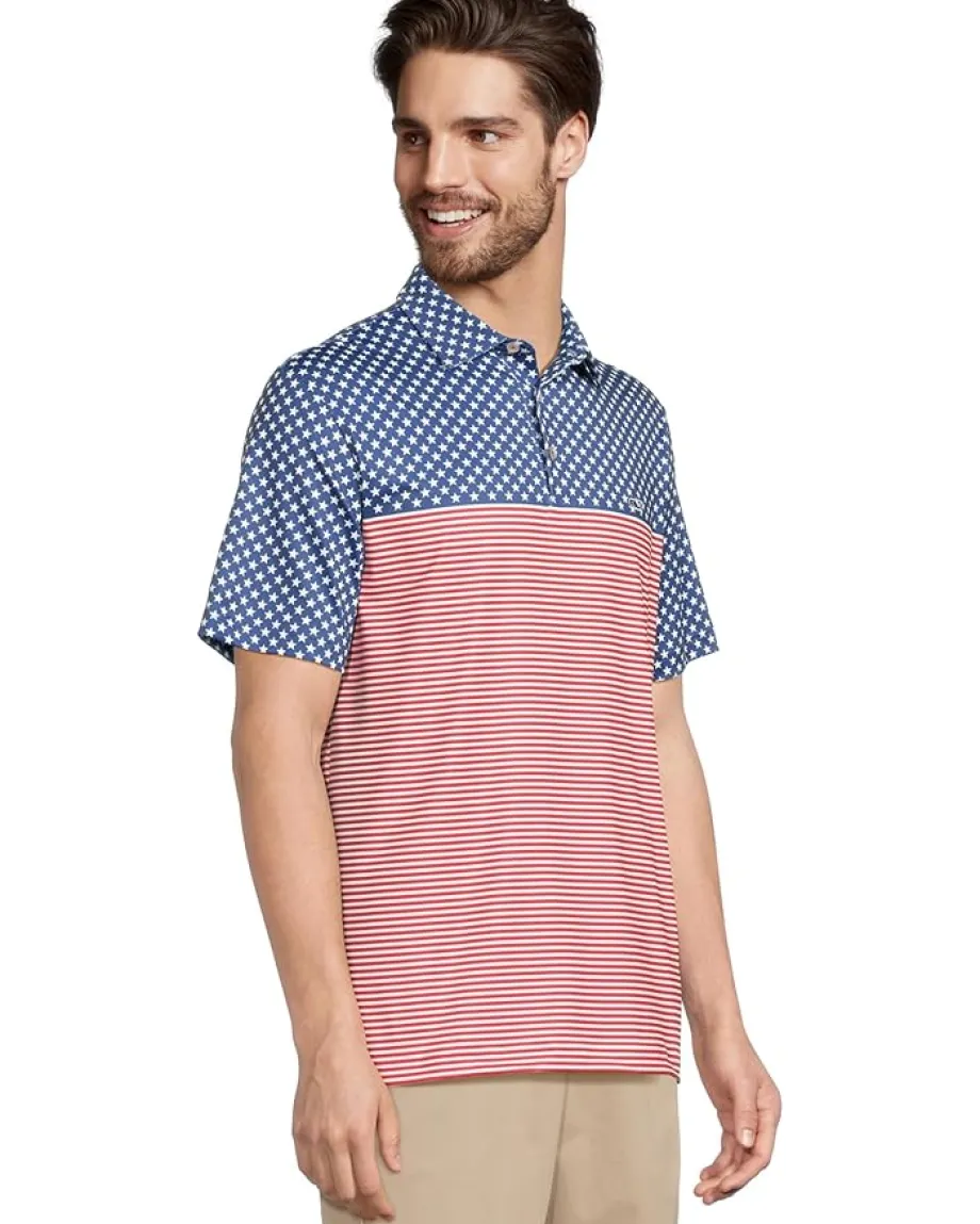 Vineyard Vines Bradley Stripe Sankaty Polo Stars & Stripes