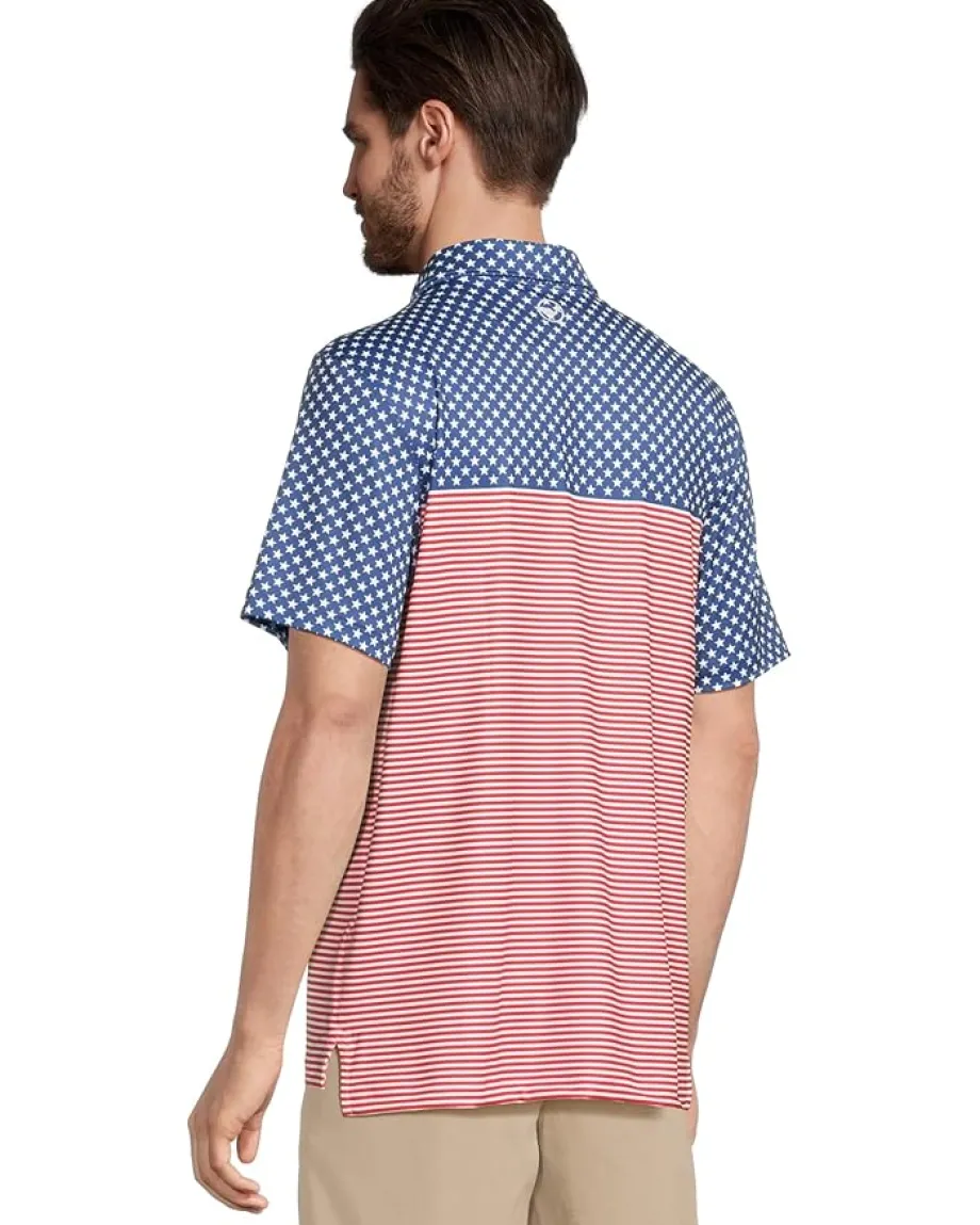 Vineyard Vines Bradley Stripe Sankaty Polo Stars & Stripes