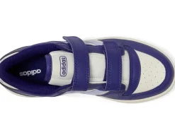 adidas Kids Break Start Elastic Lace Basketball Shoes (Little Kid) Team Collegiate Purple/Violet Tone/White Sale