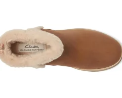 Boots|Boots|Clarks Breeze Fur Dark Tan Combi Textile