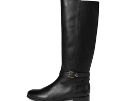 Boots|Boots|Lauren Ralph Lauren Brooke II Burnished Leather Tall Boots Black