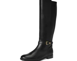 Boots|Boots|Lauren Ralph Lauren Brooke II Burnished Leather Tall Boots Black