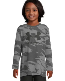 Clothing|Under Armour Kids Brushed Camo Tee (Big Kid) Castlerock