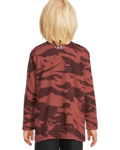 Under Armour Kids Clothing<Brushed Camo Tee (Big Kid) Dark Maroon