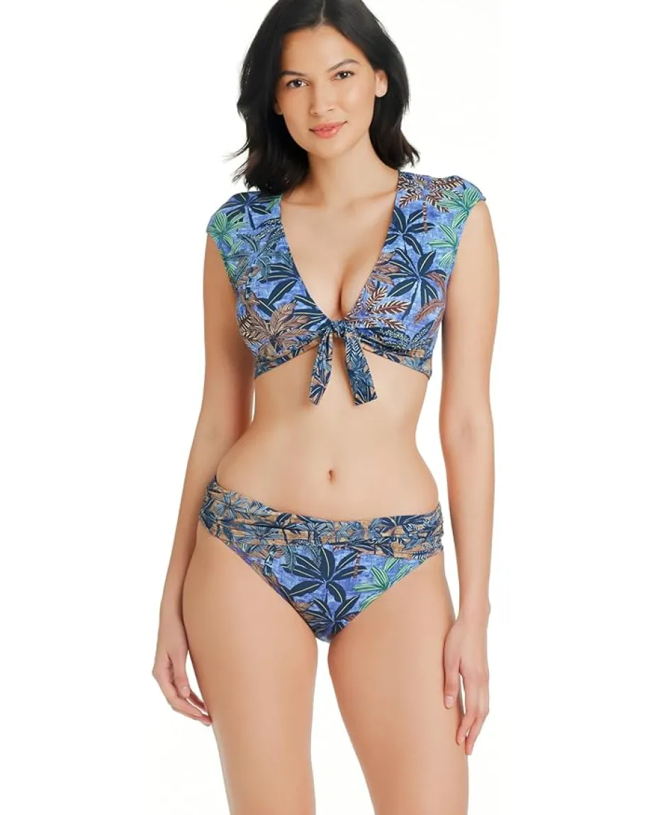 Bleu Rod Beattie By the Sea Sarong Hipster Navy Multi New