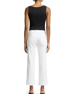 7 For All Mankind Calie Straight Ankle Soleil Hot