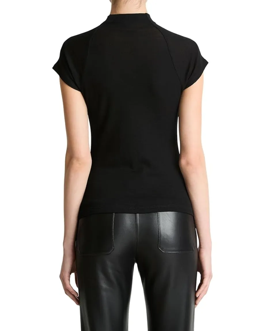 Vince Shirts & Tops|Shirts & Tops<Cap Sleeve Raglan Mock Neck Black