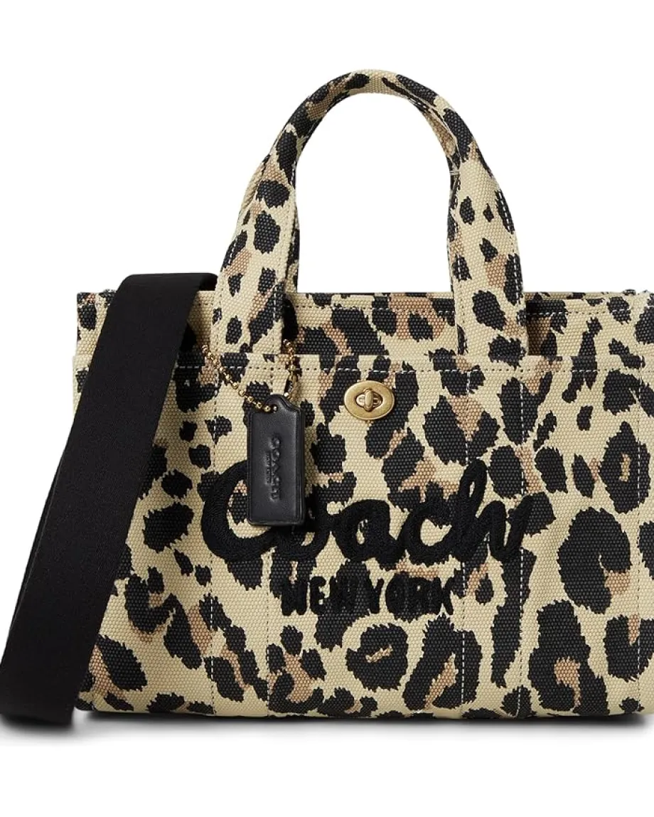 COACH Cargo Tote 26 with Leopard Print Natural Leopard Hot