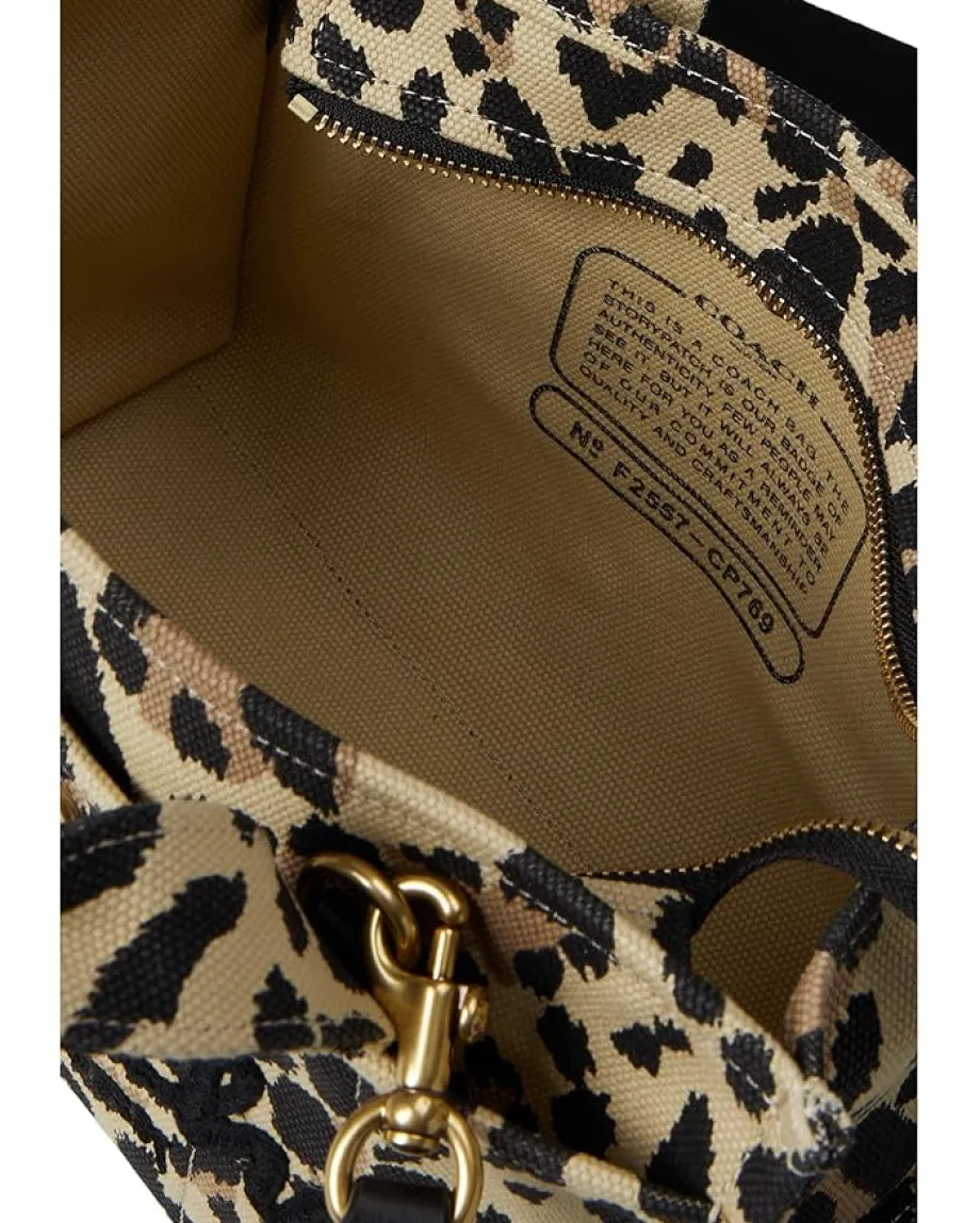 COACH Cargo Tote 26 with Leopard Print Natural Leopard Hot