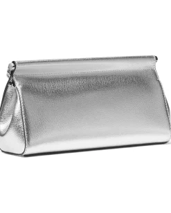 MICHAEL Michael Kors Handbags|Handbags<Carmine Medium East West Clutch Silver