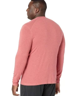 tasc Performance Activewear|T-Shirts<Carrollton Long Sleeve Fitness T-Shirt Earth Red Heather