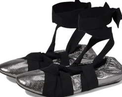 Flats|Free People Cece Wrap Ballet Flat Pewter