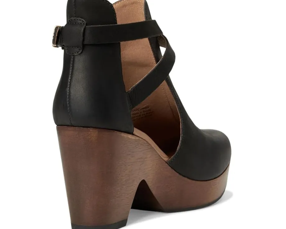 Clogs & Mules|Free People Cedar Leather Clogs Black Leather