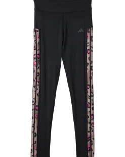 adidas Kids Clothing<Cell Phone Pocket 3-Stripe Leggings (Big kid) Black/Multi