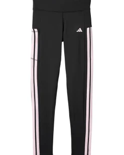 adidas Kids Cell Phone Pocket 3-Stripe Leggings (Big kid) Black/Pink Outlet
