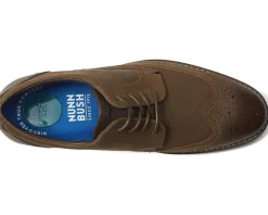 Oxfords|Oxfords|Nunn Bush Centro Flex Wing Tip Oxford Brown Crazy Horse