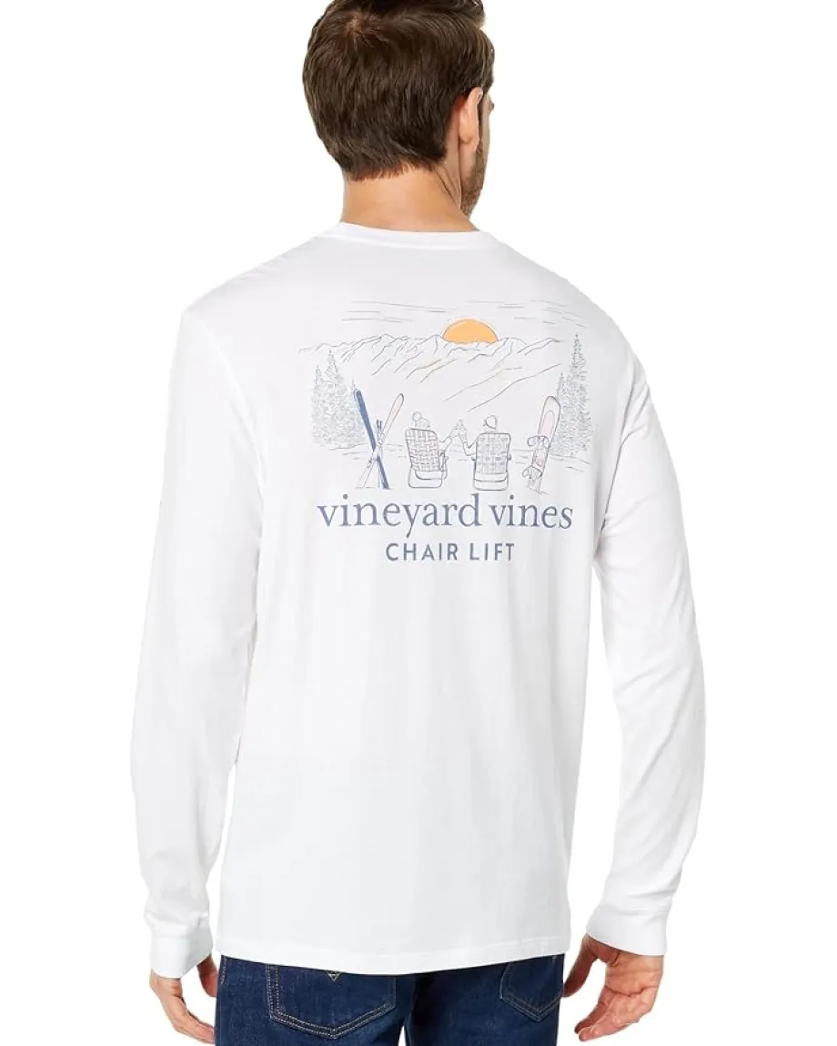 Vineyard Vines Chair Lift Long Sleeve Pocket Tee
