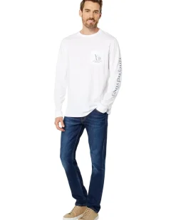 Vineyard Vines Chair Lift Long Sleeve Pocket Tee