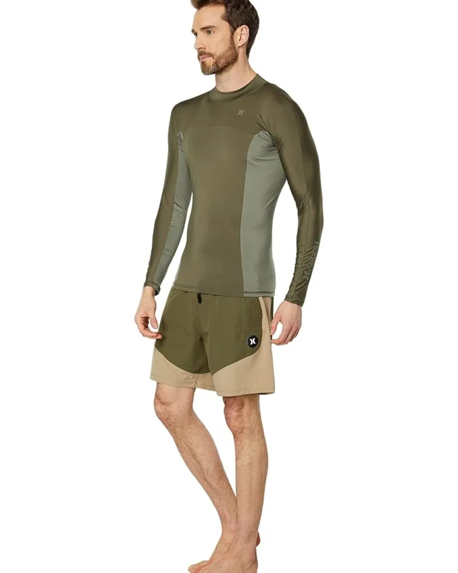 Hurley Activewear|Swimwear<Chanel Crossing Paddle Series Long Sleeve Surf Top Olive