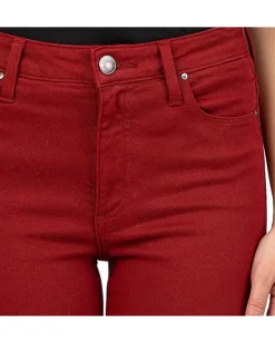 KUT from the Kloth Jeans<Charlize High-Rise Cigarette Leg With Regular Hem In Red
