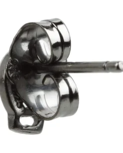 Dogeared Charmed Earring Skull Charcoal Sterling Silver Discount