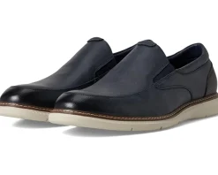 Nunn Bush Chase Moccasin Toe Slip-On Lightweight Contemporary Loafer Navy Multi Best