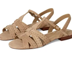 Vince Camuto Chaya Studded Gladiator Flat Sandals Tortilla Clearance