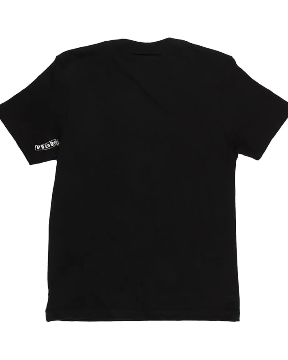 Volcom Kids Checker Shield S/S Basic Tee (Toddler/Little Kids) Black Clearance