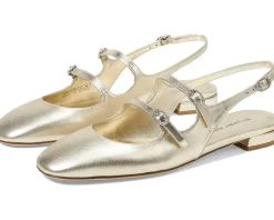 Stuart Weitzman Flats<Claris Mj Slingback Light Gold