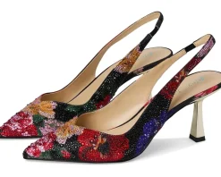 Blue by Betsey Johnson Heels|Heels<Clark Black Flower Multi