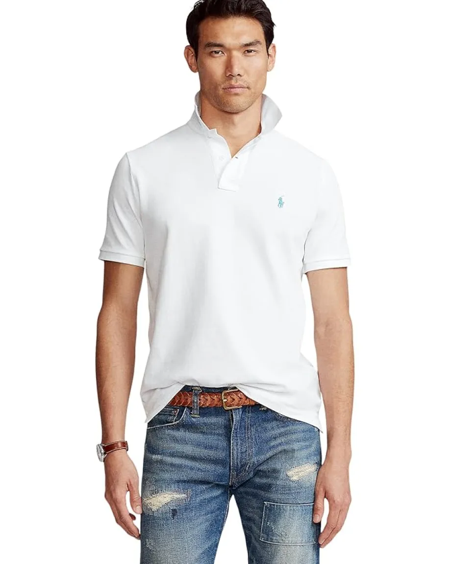 Activewear|Polo Ralph Lauren Classic Fit Mesh Polo White