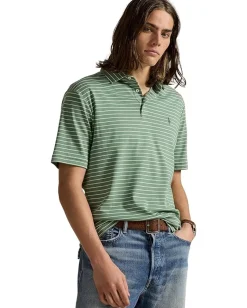 Activewear|Polo Ralph Lauren Classic Fit Soft Cotton Polo Shirt Fatigue/White