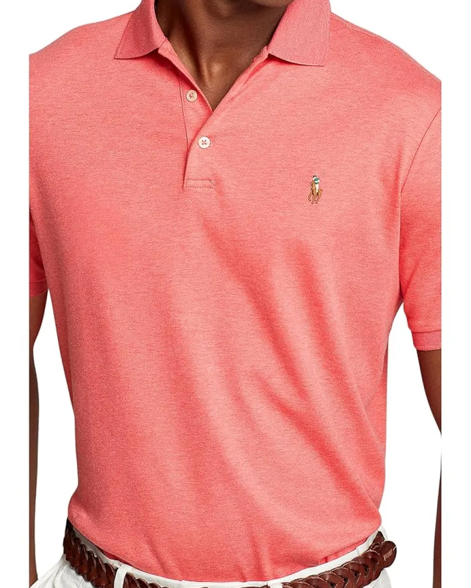 Activewear|Polo Ralph Lauren Classic Fit Soft Cotton Polo Shirt Highland Rose Heather