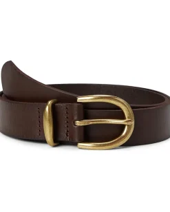 Madewell Classic Leather Belt Cherry Wood