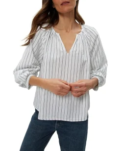 Women Michael Stars Cleo Notch Neck Top