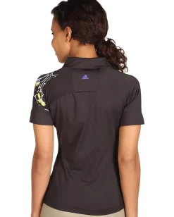 Activewear|Shirts & Tops|adidas Golf ClimaCool Orchid Print Polo Black/Violet/Metric Yellow/Violet