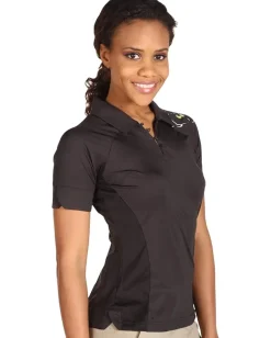 Activewear|Shirts & Tops|adidas Golf ClimaCool Orchid Print Polo Black/Violet/Metric Yellow/Violet