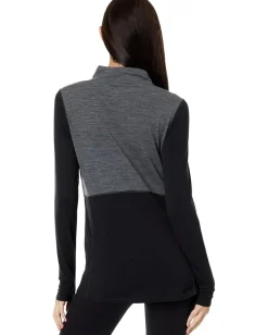 Activewear|Shirts & Tops|Hot Chillys Clima-Wool Zip-T Black/Grey