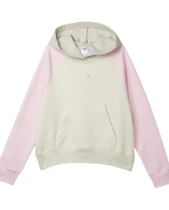 Clothing|adidas Kids Colorblock Fleece Hooded Pullover (Big Kid) Oatmeal Heather
