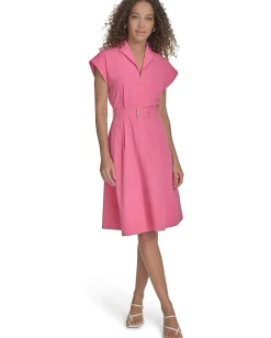 Calvin Klein Dresses|Dresses<Commuter Zip Front Aline Azalea